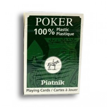 Piatnik 100% Plastikinės Pokerio kortos 1 vnt. (žalios arba rudos)